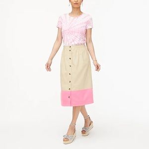 J.Crew Colorblock midi skirt.